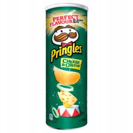 Хрустящие чипсы Pringles Onion Chees Принглс Сыр и Лук 165 гр