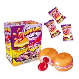 Жевательная резинка с вишнево-клубничной начинкой Бургер 