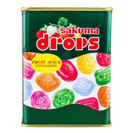 Леденцы с фруктовыми вкусами Sakuma Fruit Drops в банке 80 гр
