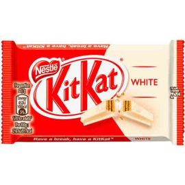 Шоколадный батончик в белом шоколаде Kit Kat Кит Кат 4 Fingers Вайт KitKat 41,5 гр