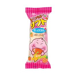 Вафельный рожок с зефиром маршмелой с клубничным желе Yaokin 17 гр