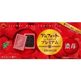 Печенье темное с клубничным шоколадом ALFORT MINI Премиум Bourbon 60 гр